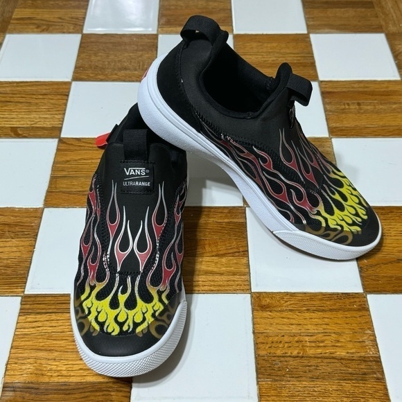 Vans Ultrarange Sock Mash Up Flames Sneaker Size 10 Women - Picture 2 of 10